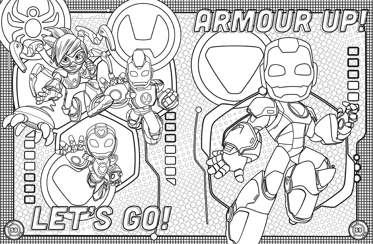 Iron Man and His Awesome Friends - Mega Colouring Book — inside page 6