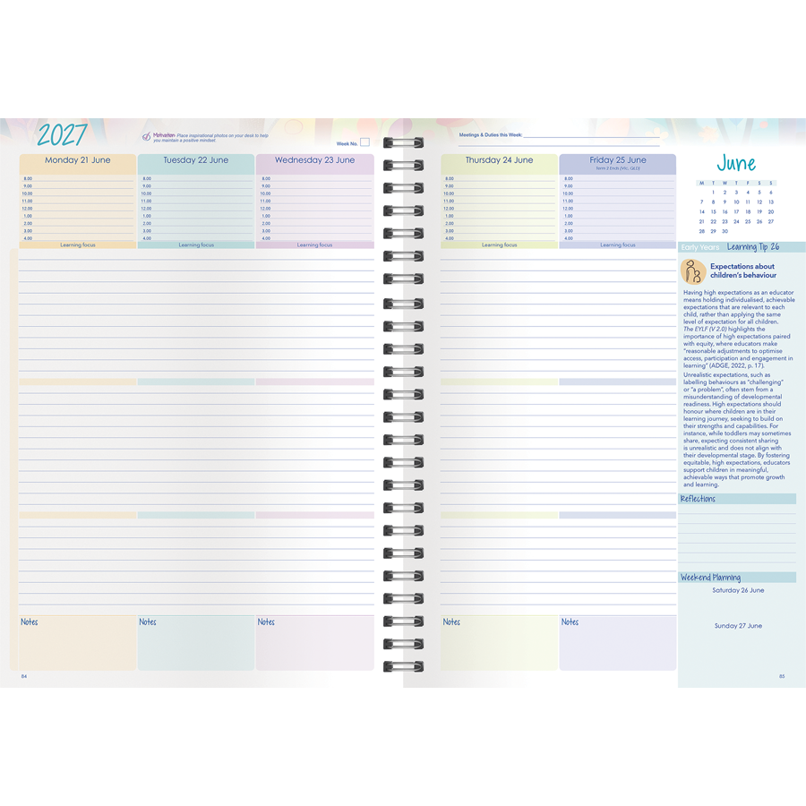 Early Years Weekly Planner 2027 - A4, Wiro Bound — Createl 2460 — image 2