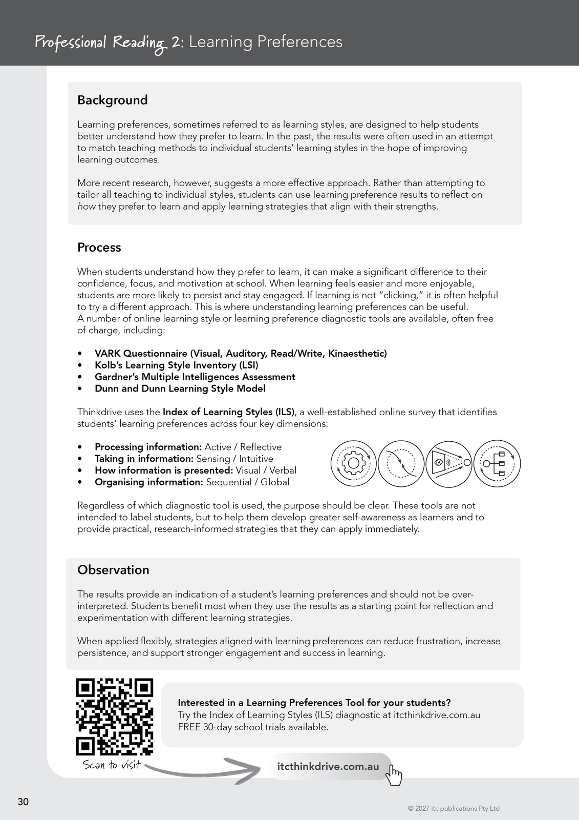 2027 Innovative Teachers' Companion (itc) - Primary (3-6) – Professional reading and learning preferences