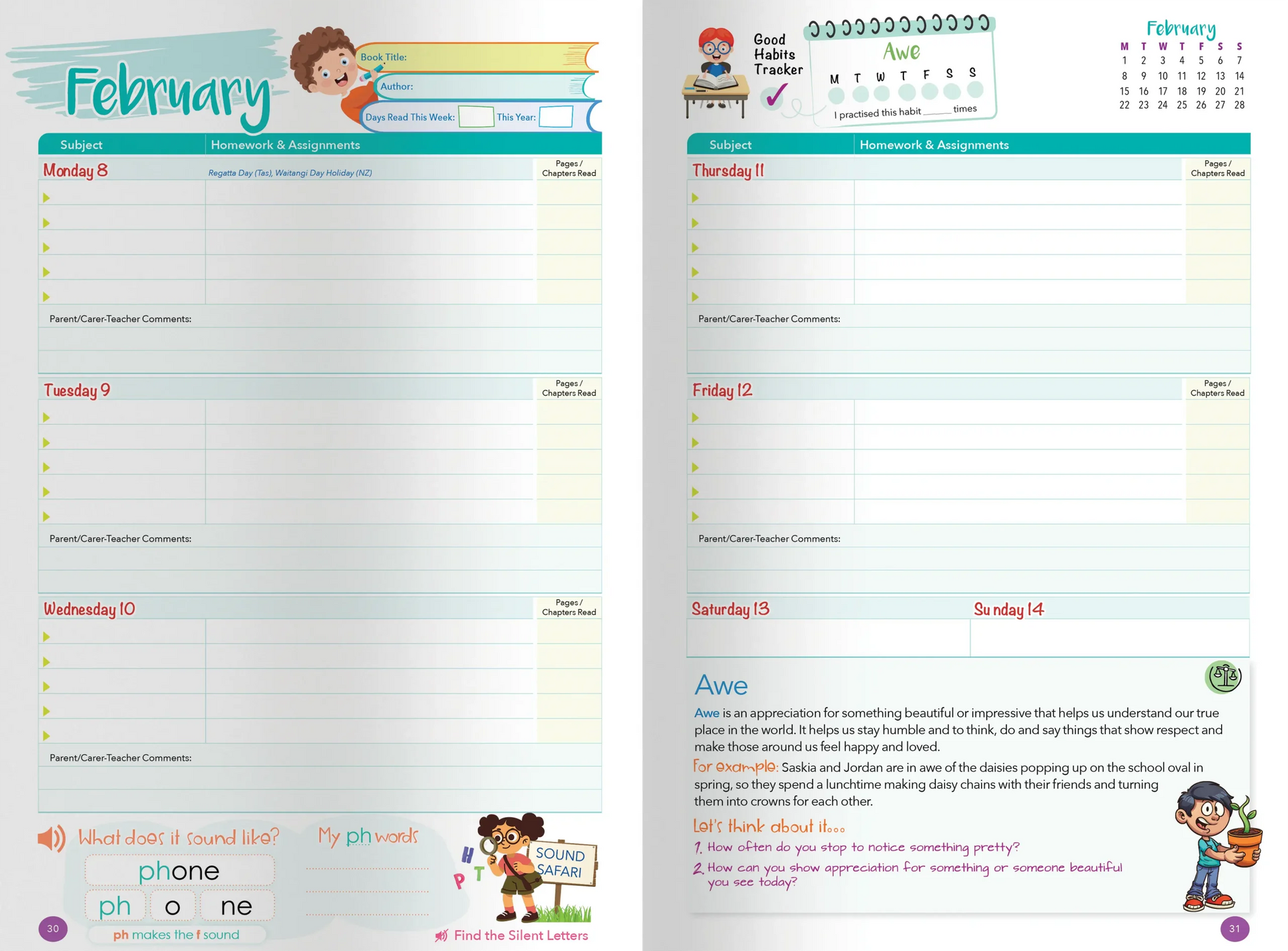 2027 StudyTrek Student Diary p30-31