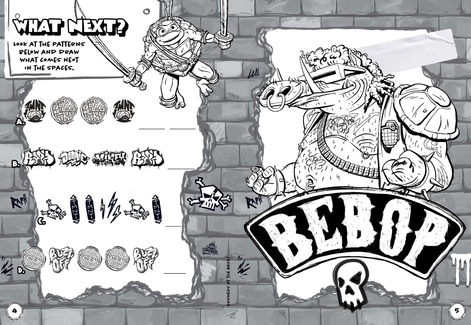 TMNT Mutant Mayhem - Colouring Book — inside page 2