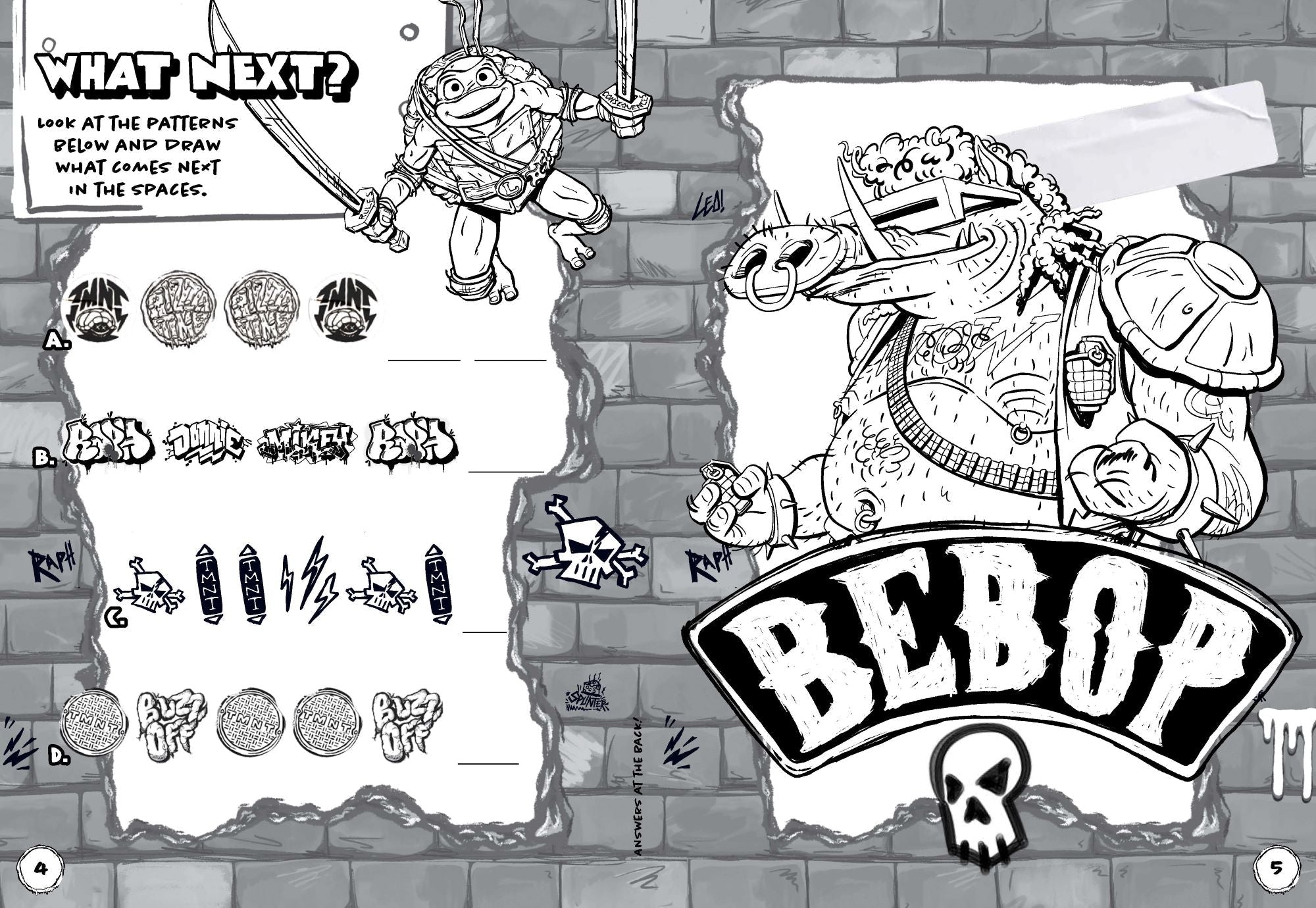 TMNT Mutant Mayhem - Colouring Book — inside page 2