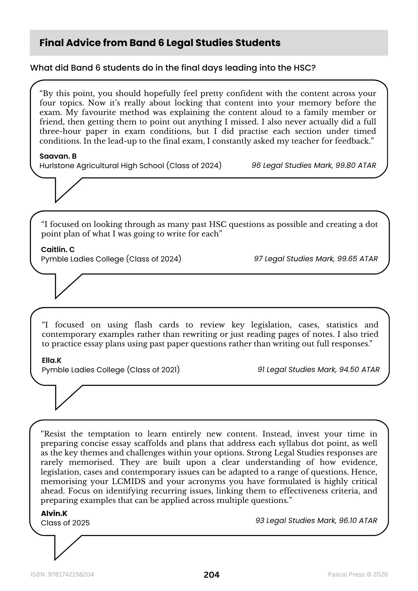 Excel 60 Days to Band 6 Legal Studies inside page 9 of 10