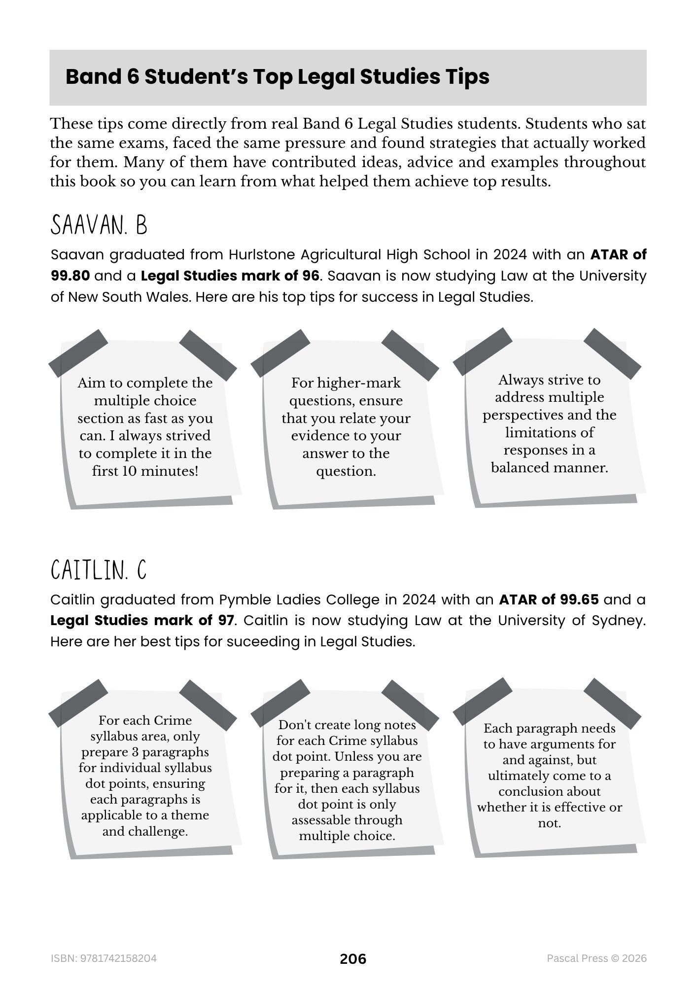 Excel 60 Days to Band 6 Legal Studies inside page 10 of 10