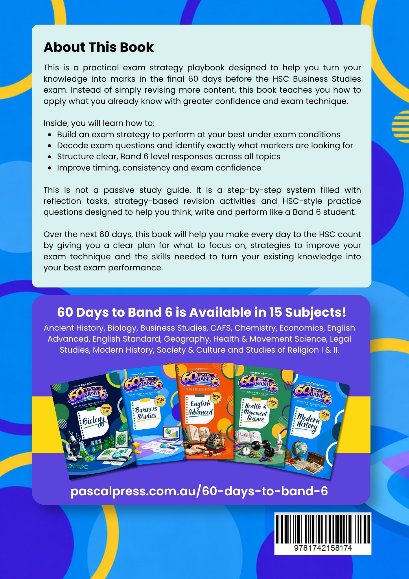 Excel 60 Days to Band 6 Business Studies back cover