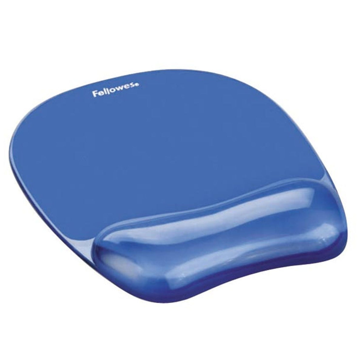 Fellowes Crystal Gel Mouse Pad with Wrist Rest - Blue