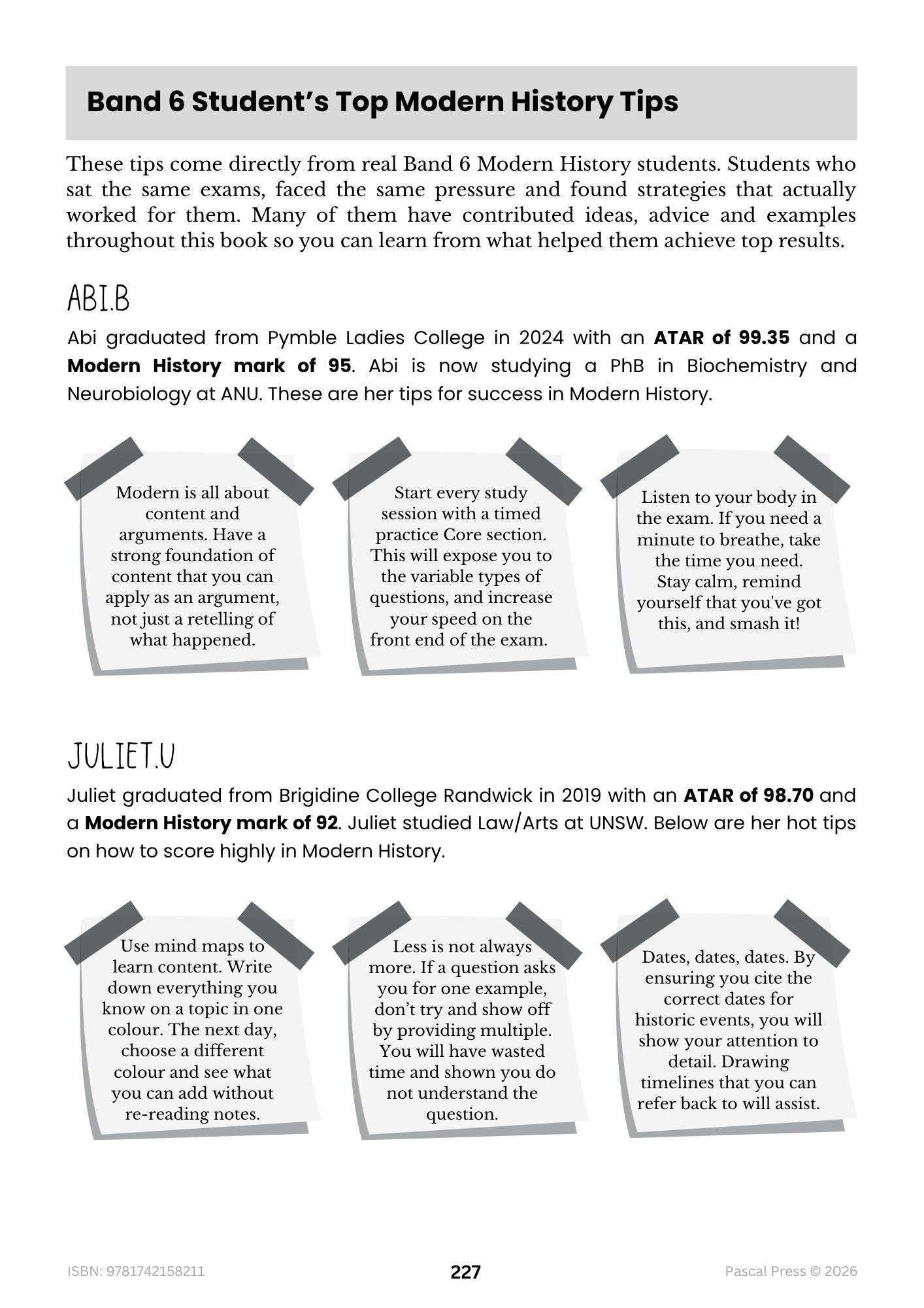 Excel 60 Days to Band 6 Modern History inside page 10 of 10