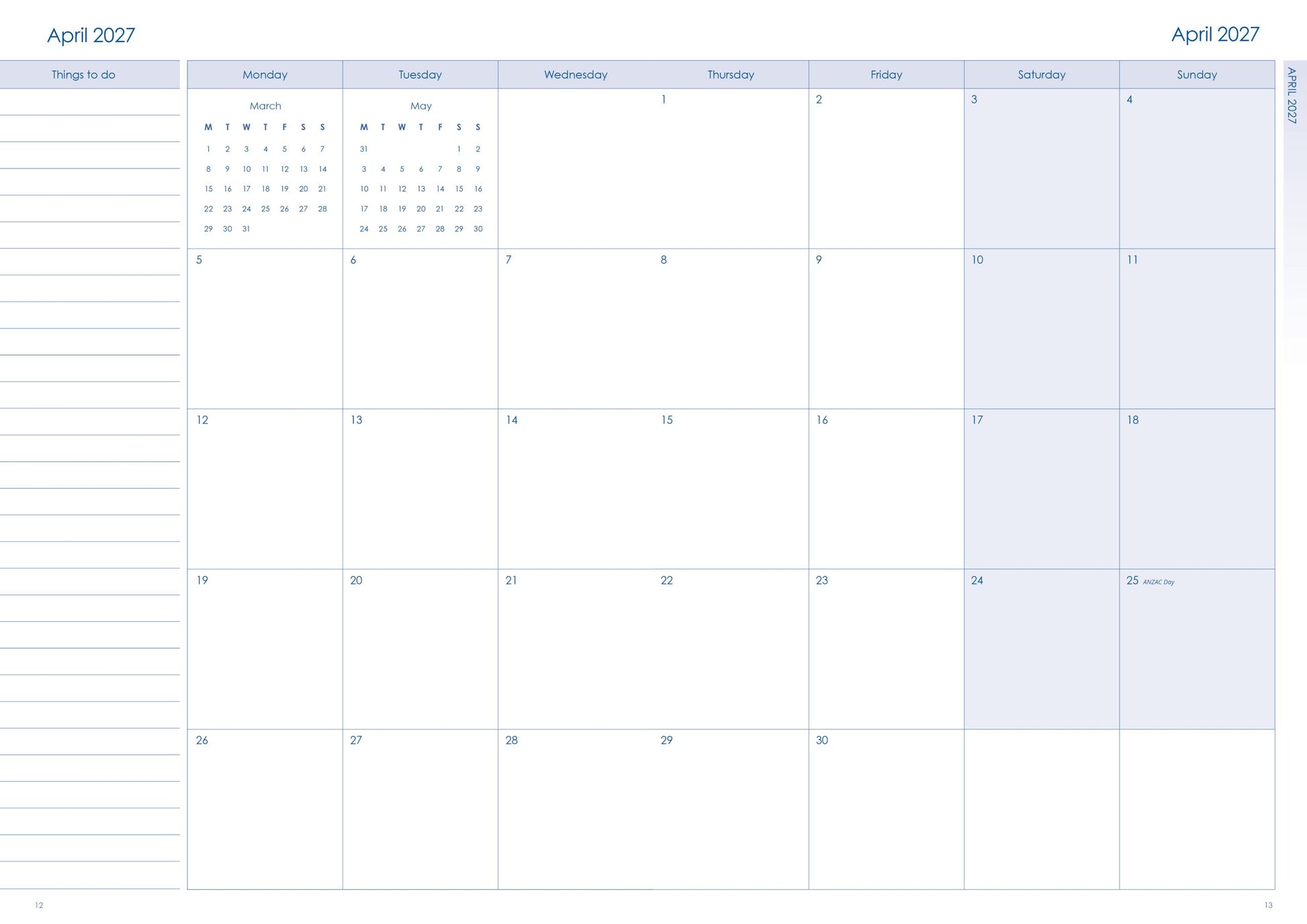 2495 At A View Monthly Planner 2027_12-13