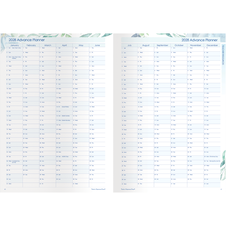Deluxe At-A-View Monthly Planner 2027 - A4, Saddle Stitched — Createl 2495D — image 2