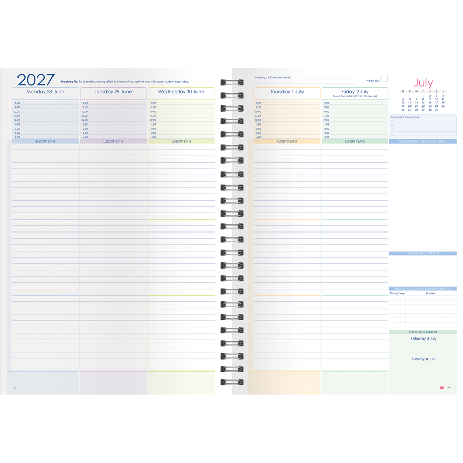 Primary Weekly Planner 2027 - A4, Wiro Bound — Createl 2505 — image 2