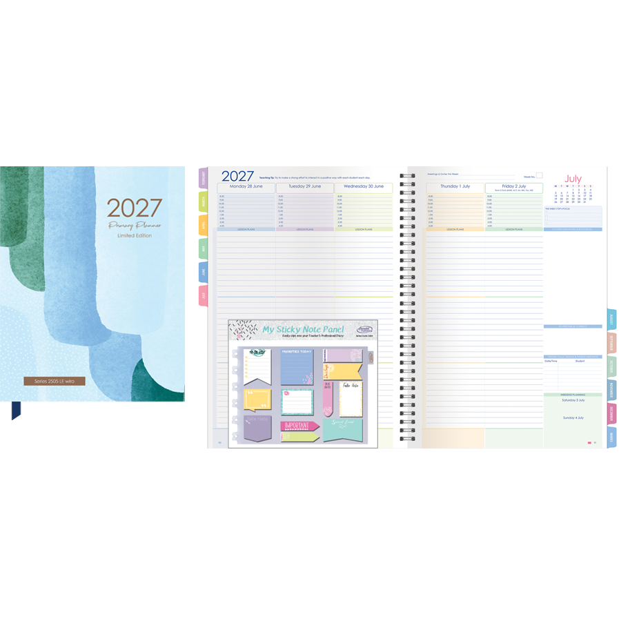 Limited Edition Primary Weekly Planner 2027 - A4, Wiro Bound — Createl 2505LE — image 2