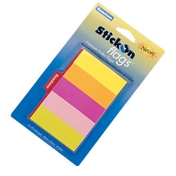 B-Tone Stick On Flags - B/tone 15X50 Neon