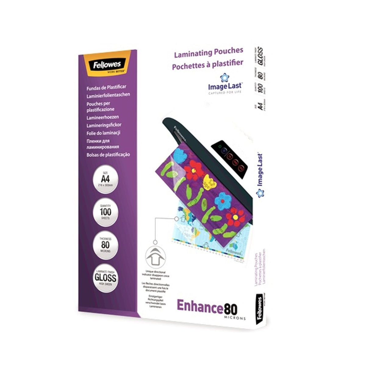 Fellowes Laminating Pouches A4 80 Micron Gloss (Pack of 100)