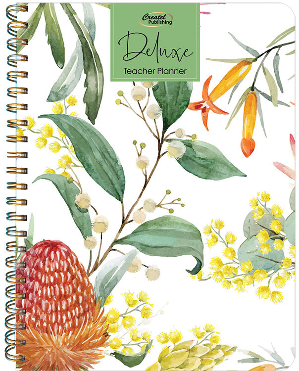 Deluxe Secondary 6-Period Weekly Planner 2027 - Protea - A4, Wiro Bound — Createl 2523A — image 1