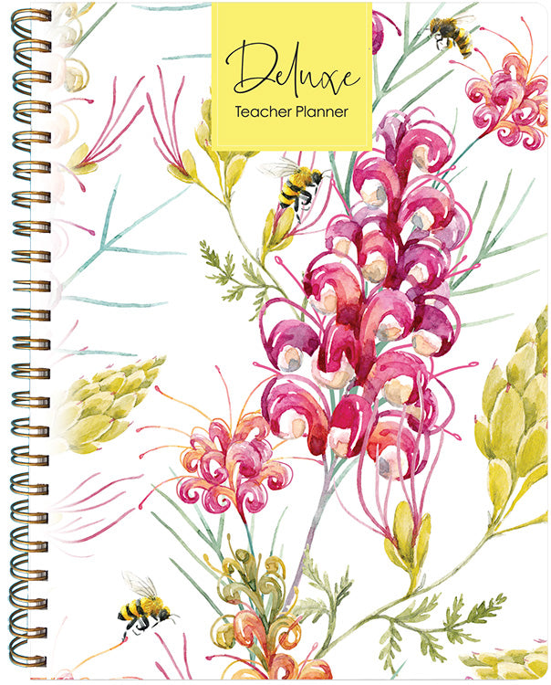 Deluxe Primary 6-Period Daily Planner 2027 - Grevillea - A4, Wiro Bound — Createl 2524U — image 1