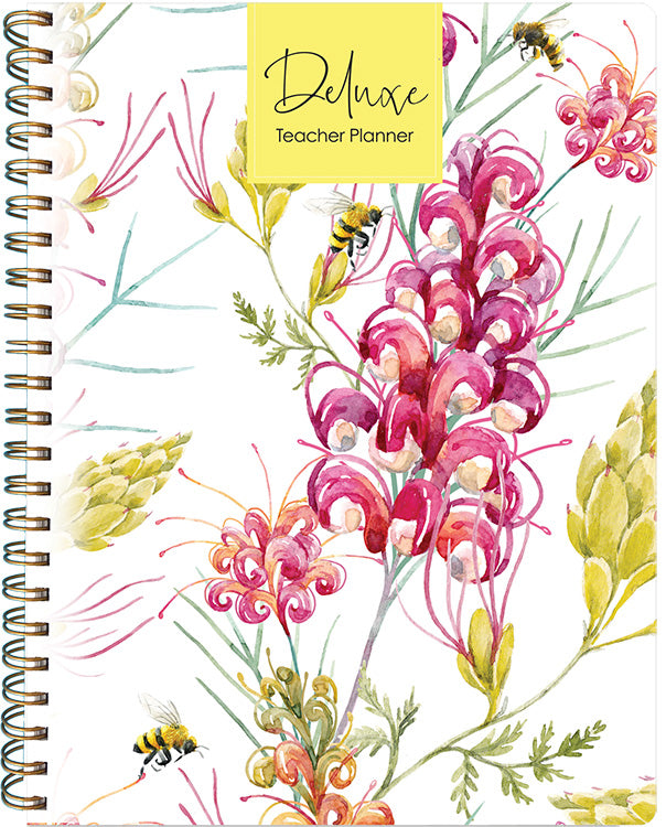 Deluxe Primary 6-Period Weekly Planner 2027 - Grevillea - A4, Wiro Bound — Createl 2525U — image 1