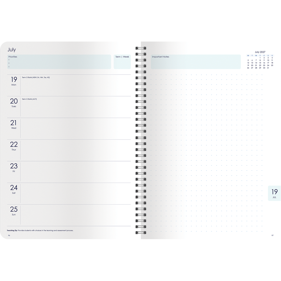 Primary & Secondary Weekly Dot Planner 2027 - A4, Wiro Bound — Createl 2527 — image 2