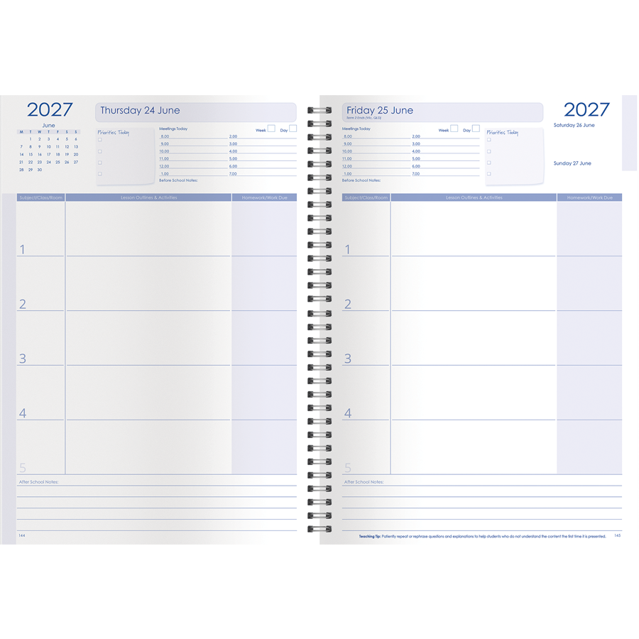 Secondary 4-Period Daily Planner 2027 - A4, Wiro Bound — Createl 2551 — image 2