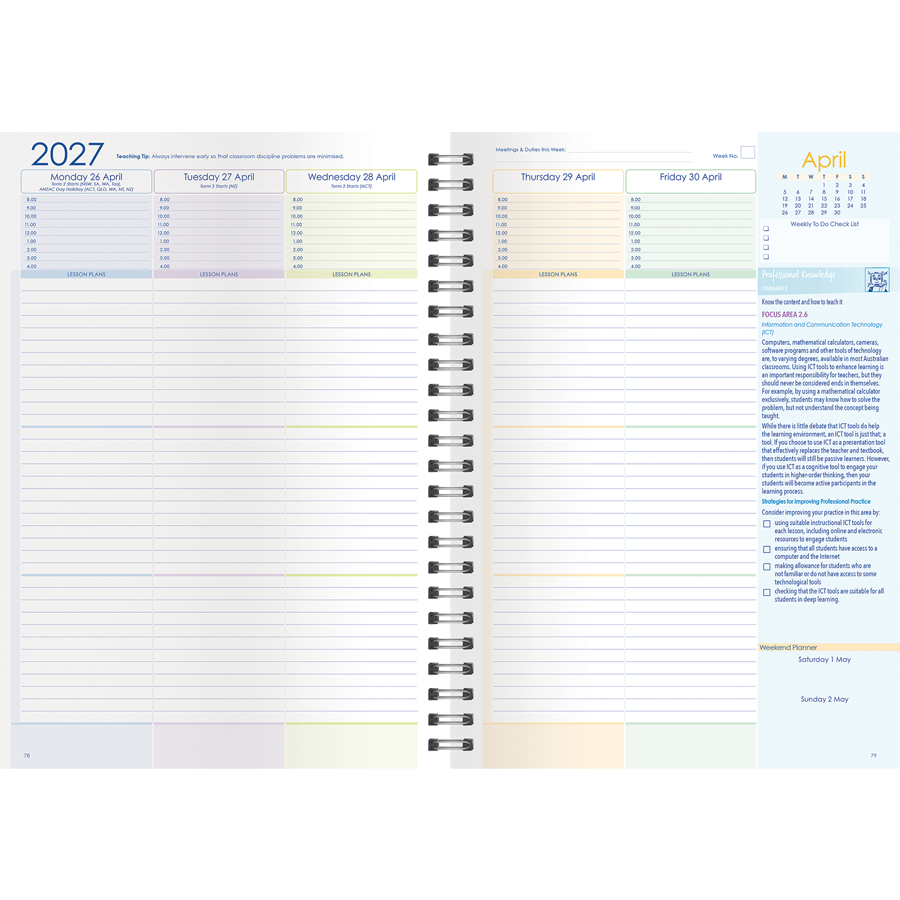 Primary Professional Practice Weekly Planner 2027 - A4, Wiro Bound — Createl 2565 — image 2