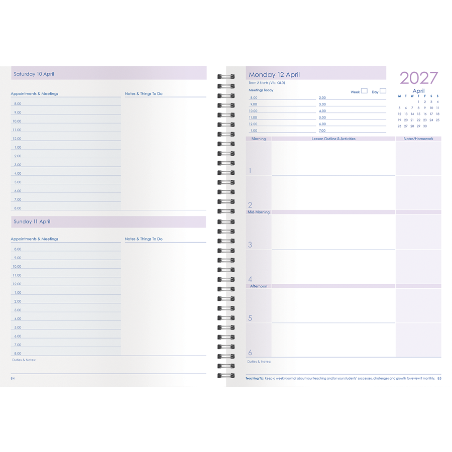 2567 Compact A5 Daily wiro-bound planner