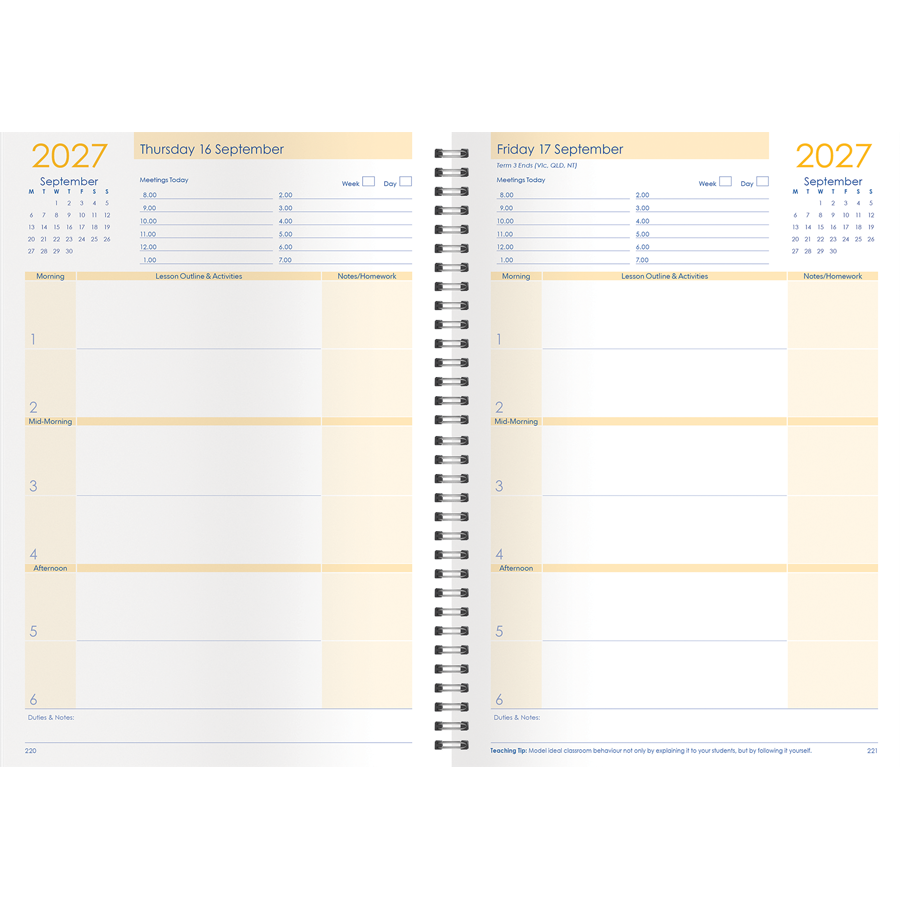 2567 Compact A5 Daily wiro-bound planner