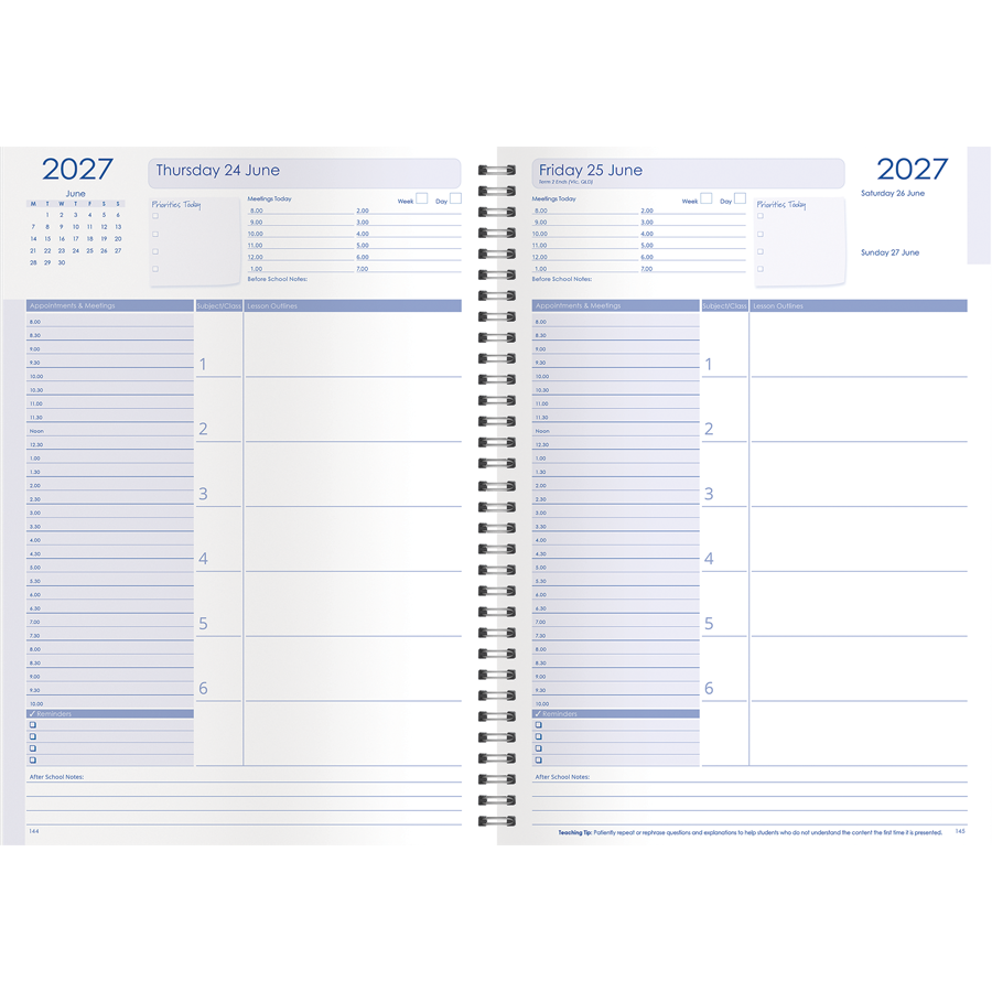 Executive Daily Teacher Planner 2572