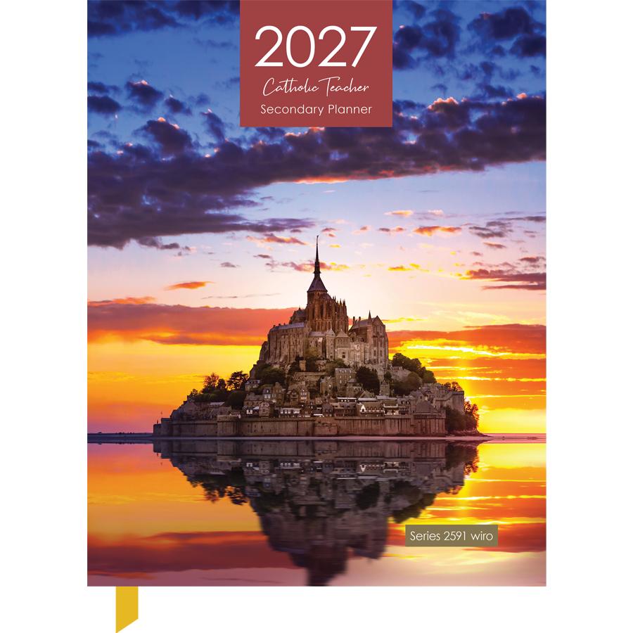 Catholic Secondary 3-Session Weekly Planner 2027 - A4, Wiro Bound — Createl 2591 — image 1