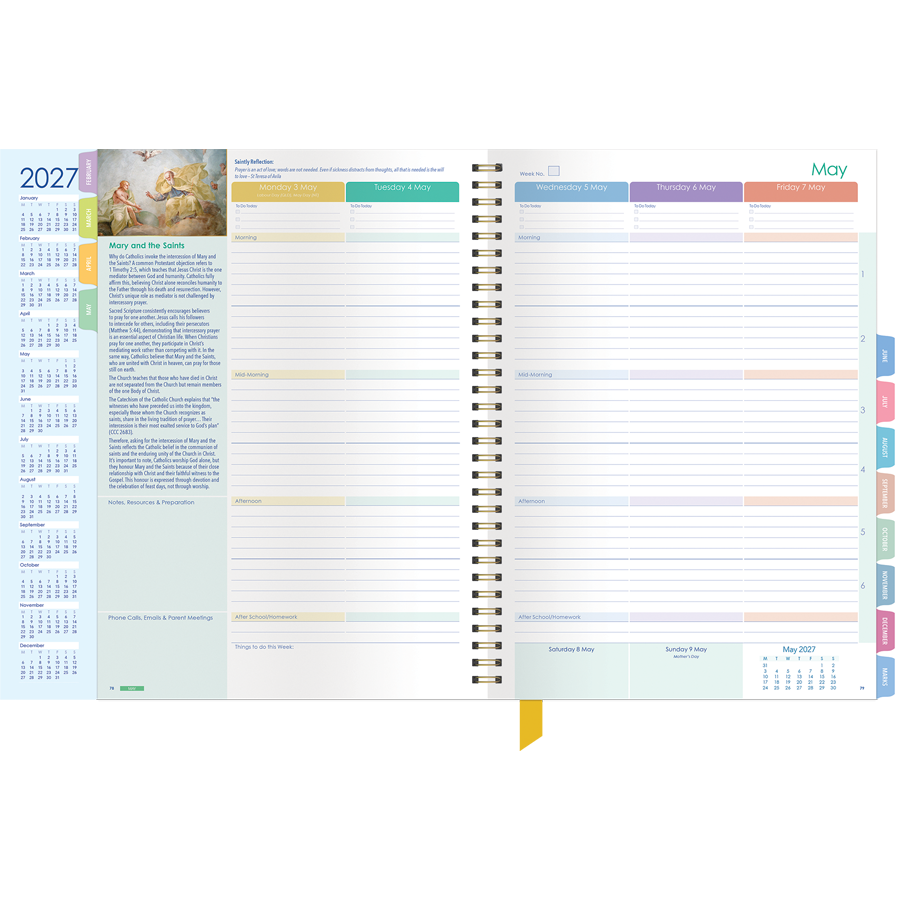 Catholic Secondary 3-Session Weekly Planner 2027 - A4, Wiro Bound — Createl 2591 — image 2