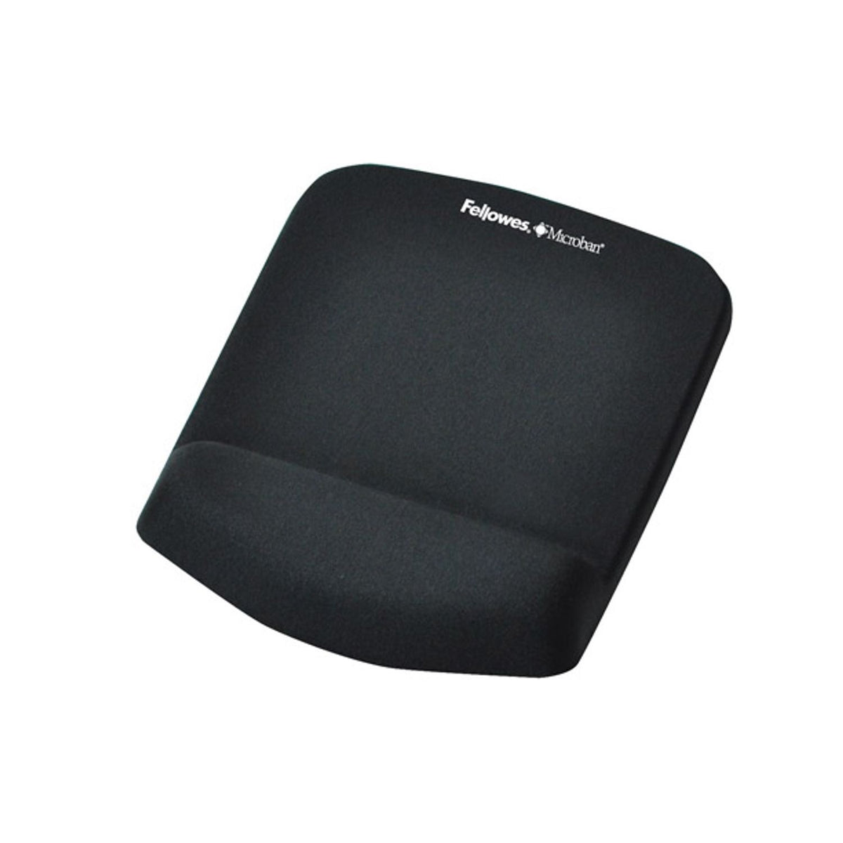 Fellowes Plush Touch Mouse Pad with Wrist Rest - Black