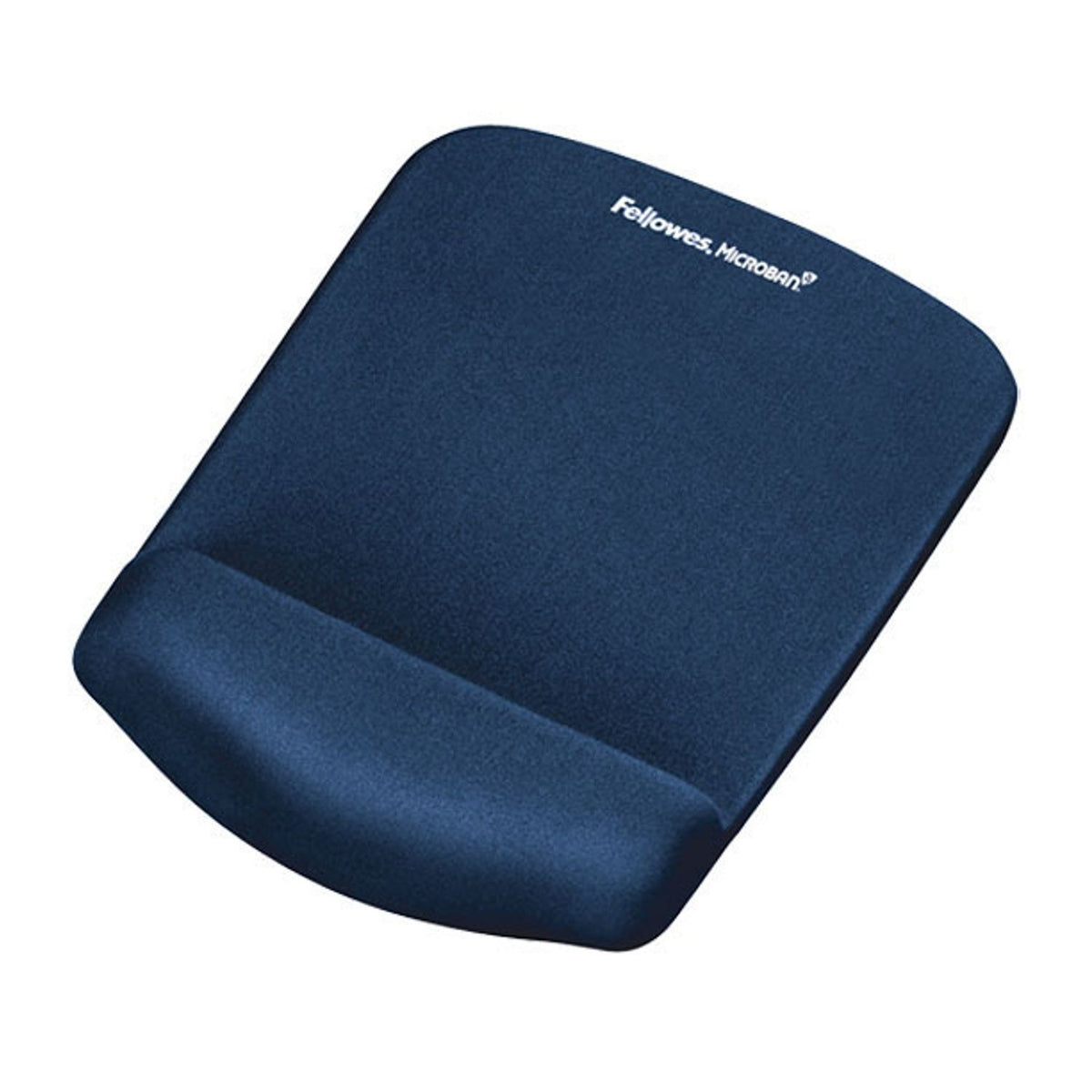Fellowes Plush Touch Mouse Pad with Wrist Rest - Blue