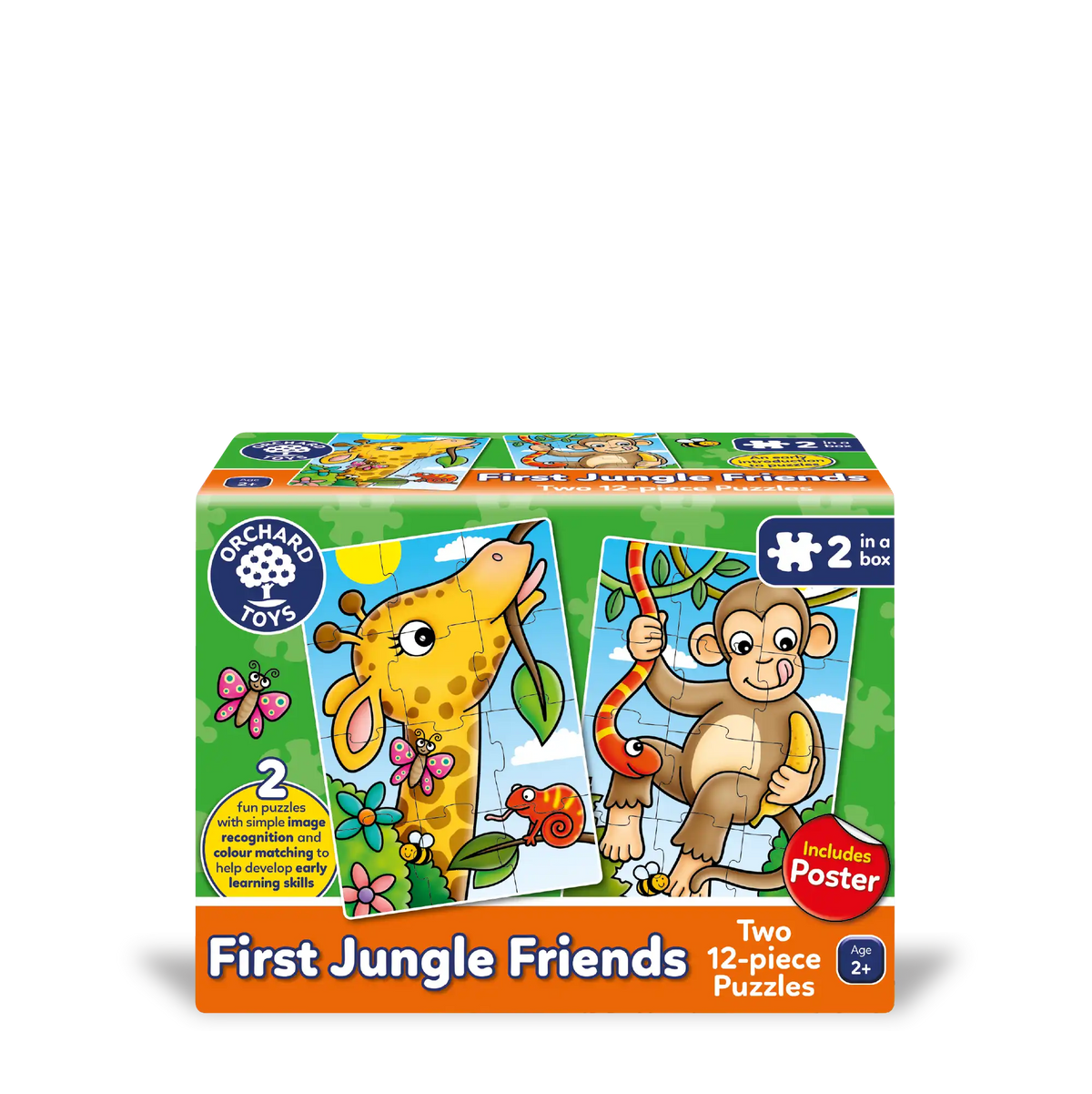 Orchard Toys - First Jungle Friends 2x12 Pieces Puzzle