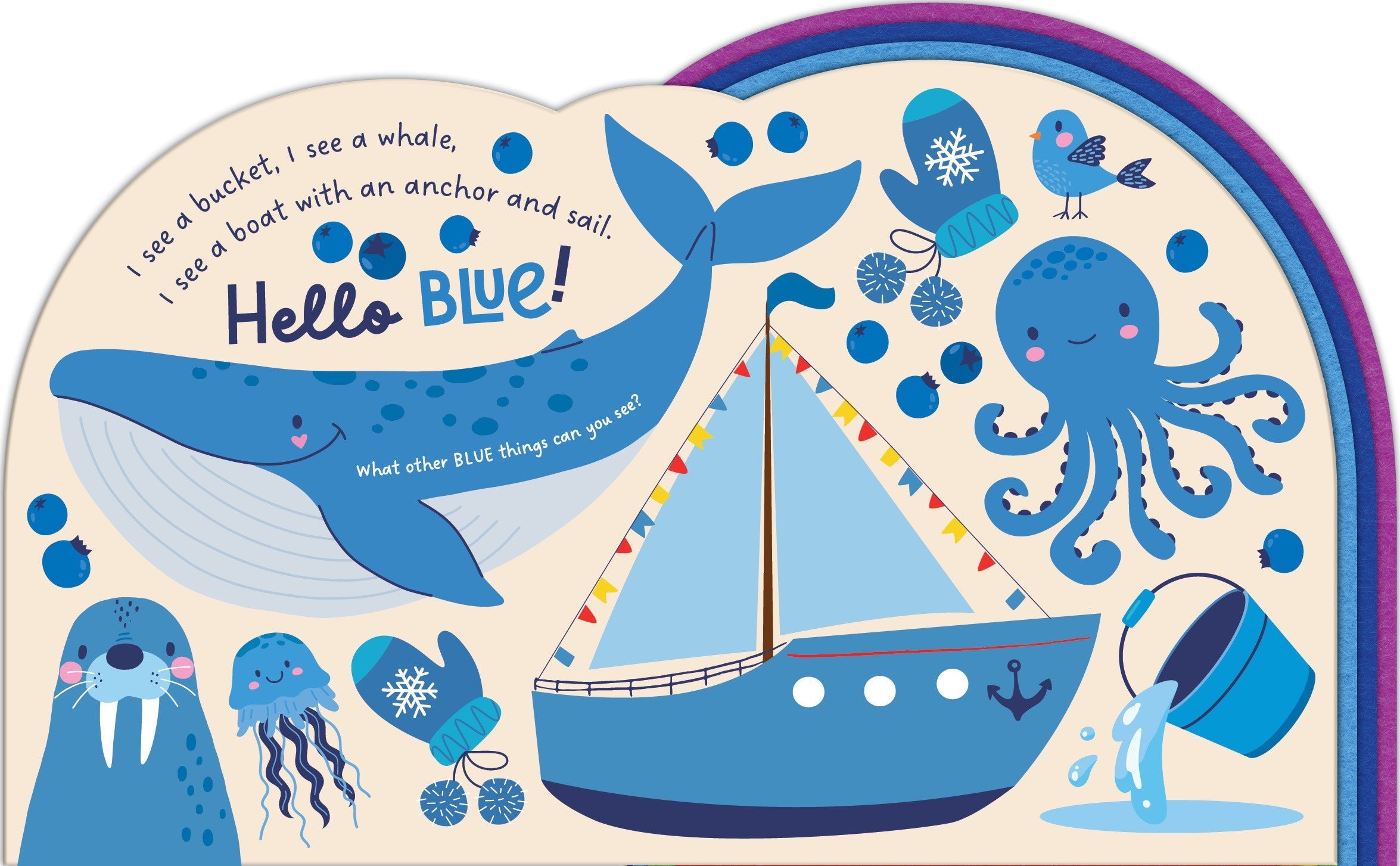 Chunky Felt Board Book - Hello Rainbow — inside page 5