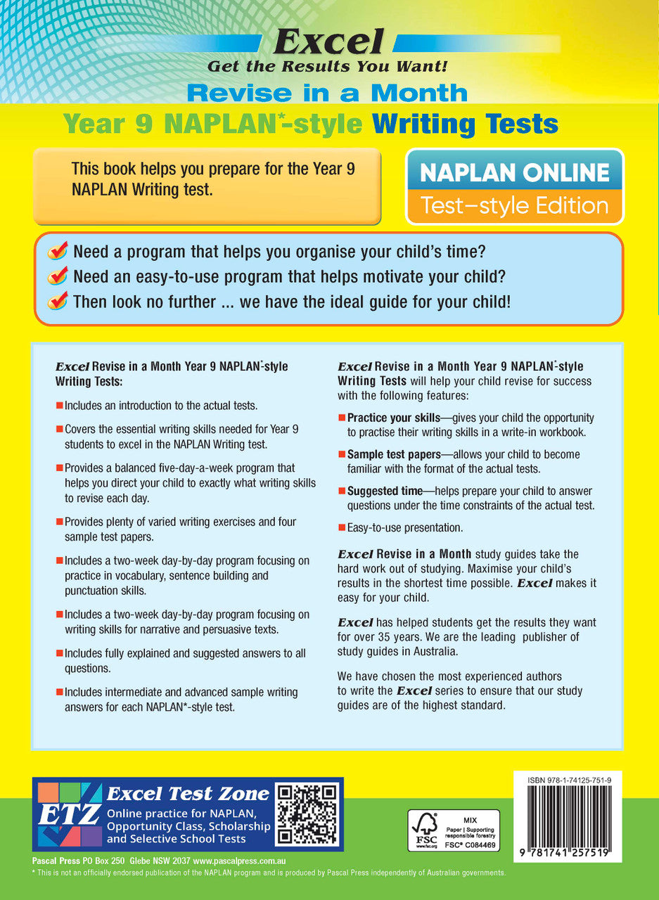 Excel Revise in a Month Year 9 NAPLAN*-style Writing Tests — inside page 14