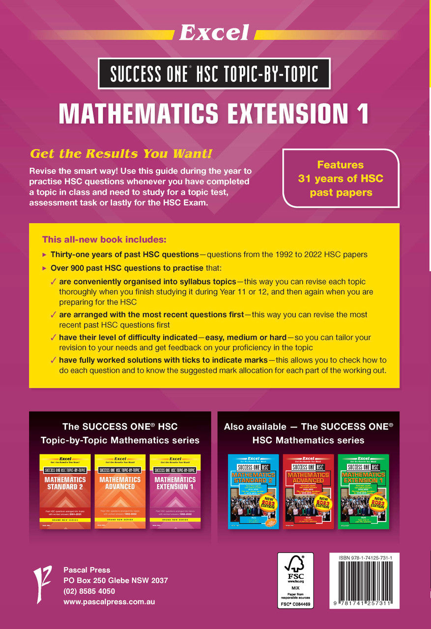 Excel Success One HSC Topic-By-Topic Mathematics Extension 1 2023 Edition — inside page 14