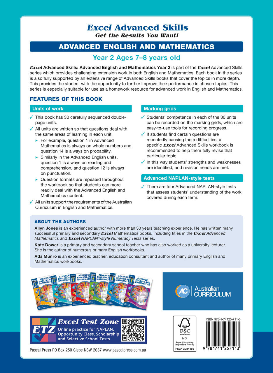 Excel Advanced Skills - Advanced English and Mathematics Year 2 – back cover 15