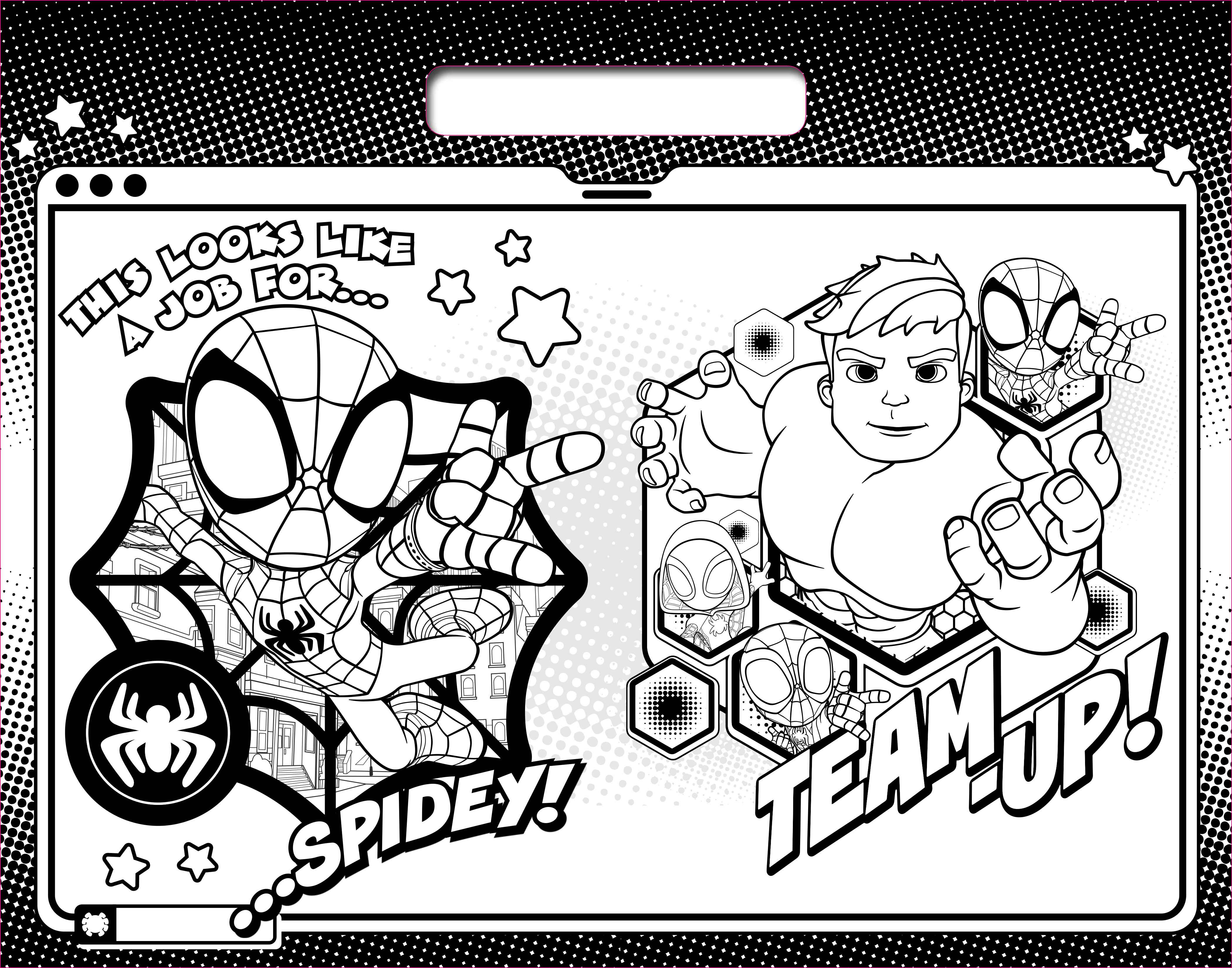 Spidey and His Amazing Friends - Giant Activity Pad - Glow Webs Glow! — inside page 1