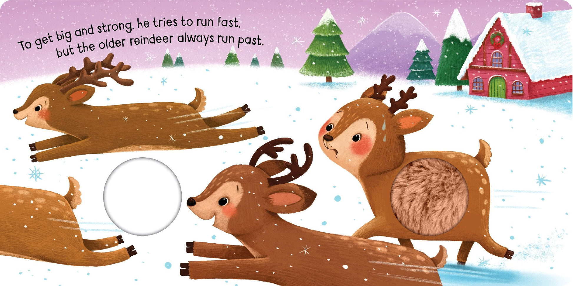 Squeaky Plush Board Book - Squeaky Little Reindeer — inside page 3