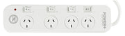 Italplast 4 Outlet Powerboard with Individual Switches and Overload Protection