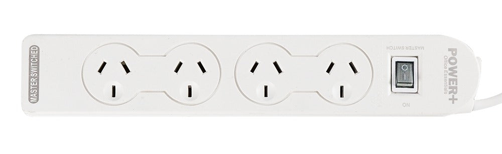 Italplast 4 Outlet Powerboard with Master Switch