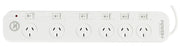 Italplast 6 Outlet Powerboard with Individual Switches and Overload Protection