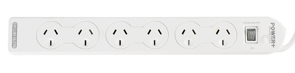 Italplast 6 Outlet Powerboard with Master Switch