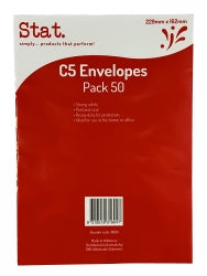 Stat Envelope C5 Strong - White Peel/seal Pack of 50