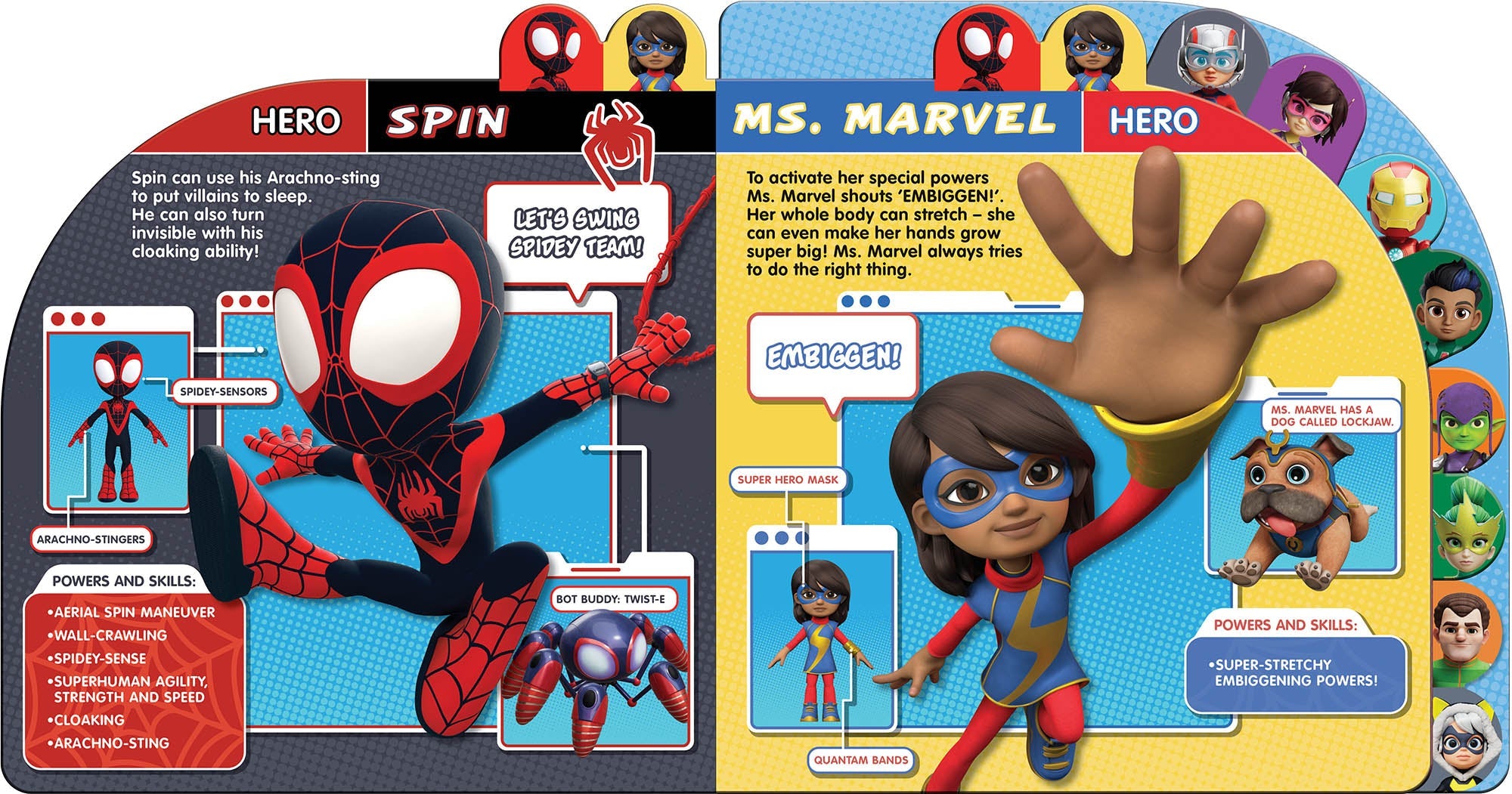Spidey and His Amazing Friends - Tabbed Board Book — inside page 1