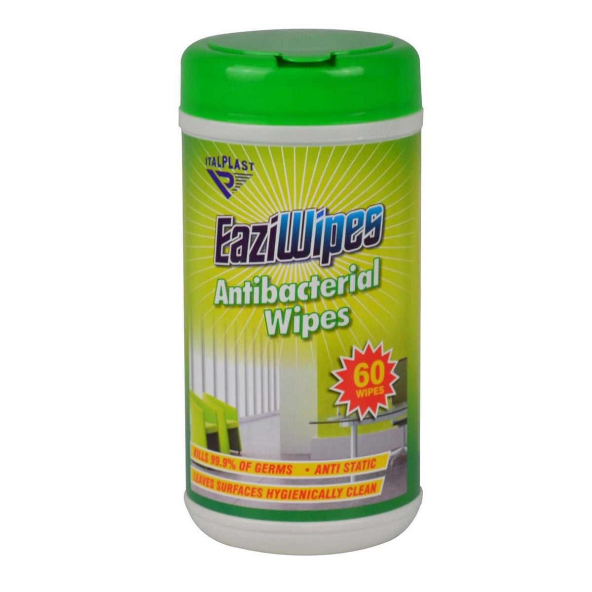 Italplast Eaziwipes Antibacterial Wipes (Tub of 60)