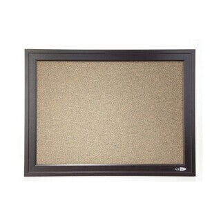 Quartet Pebbled Cork Bulletin Board - Espresso (58cm x 43cm)
