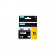 Dymo Rhino Pro Permanent Polyester Labels 6mm x 5.5m - Black on Clear
