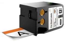Dymo XTL Pre-Sized Labels 51 x 102mm - Black on White/Orange (Pack of 70)
