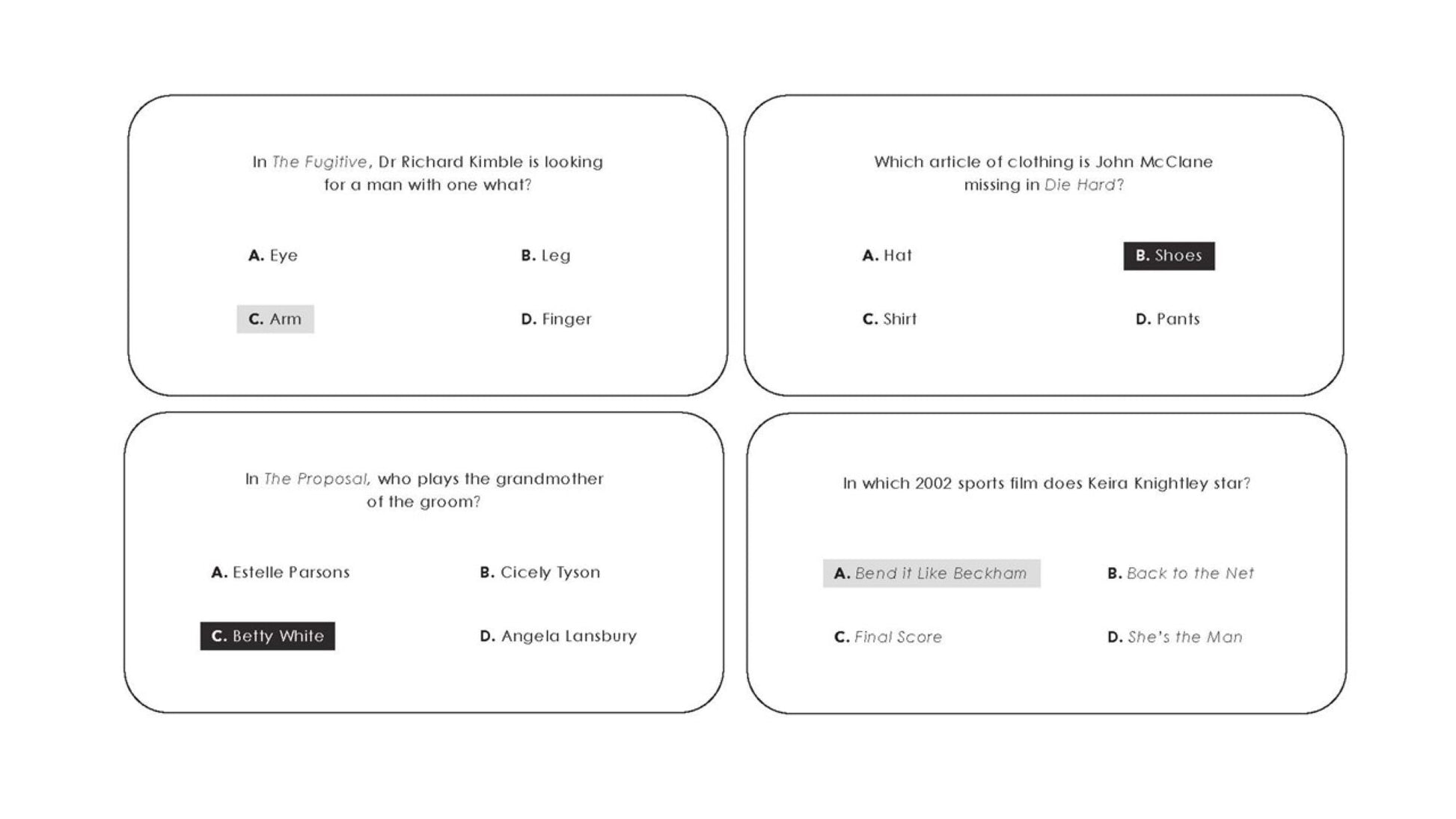 Trivia Box Set - Movies — inside page 1