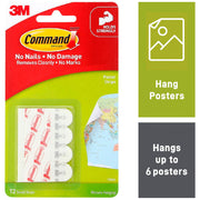 Command Adhesive Poster Strips — Pack of 12 (17024)