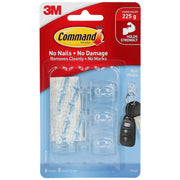 Command Small Clear Hooks — Pack of 6 (17006)